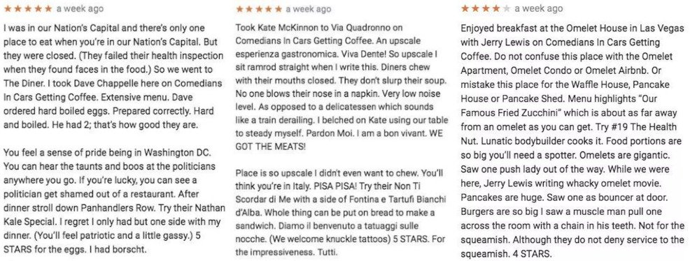 google reviews