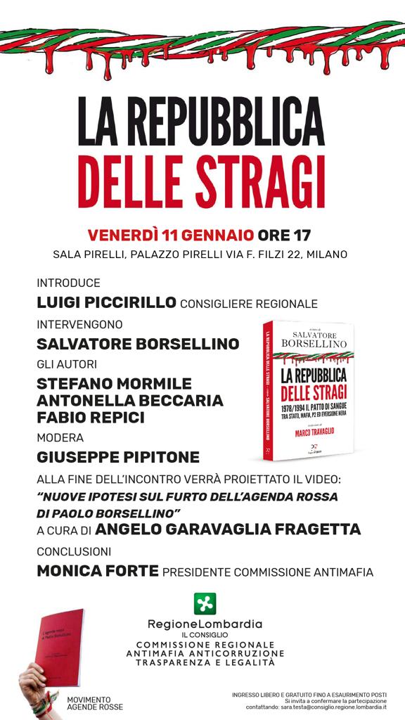 "La Repubblica delle Stragi" a cura di S.Borsellino, presentazione a Milano 1