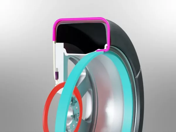 Snow chain-integrated tire