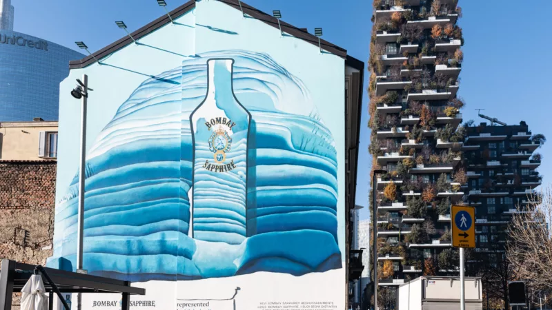 Bombay Sapphire murales Milano