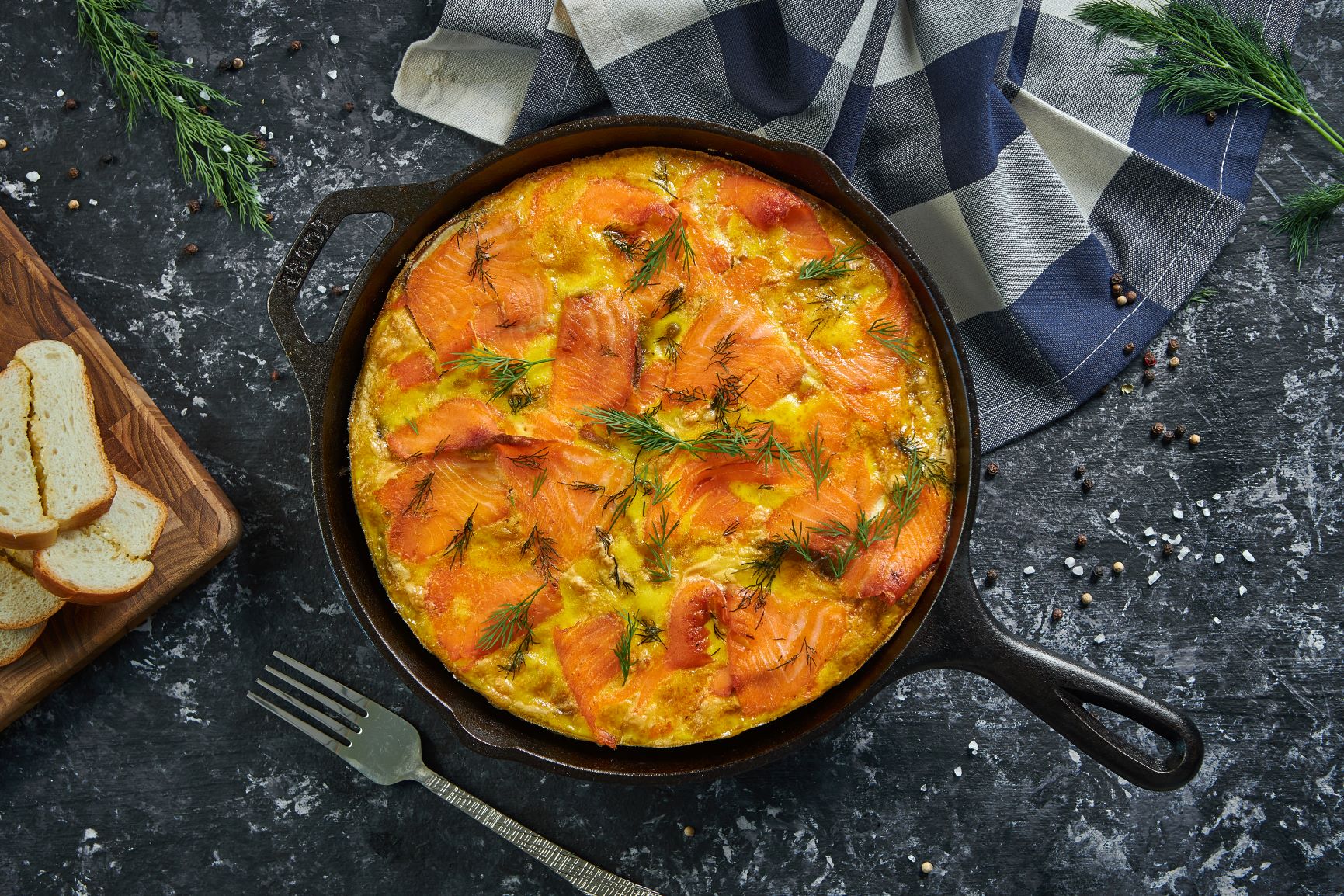 frittata norvegese con salmone affumicato