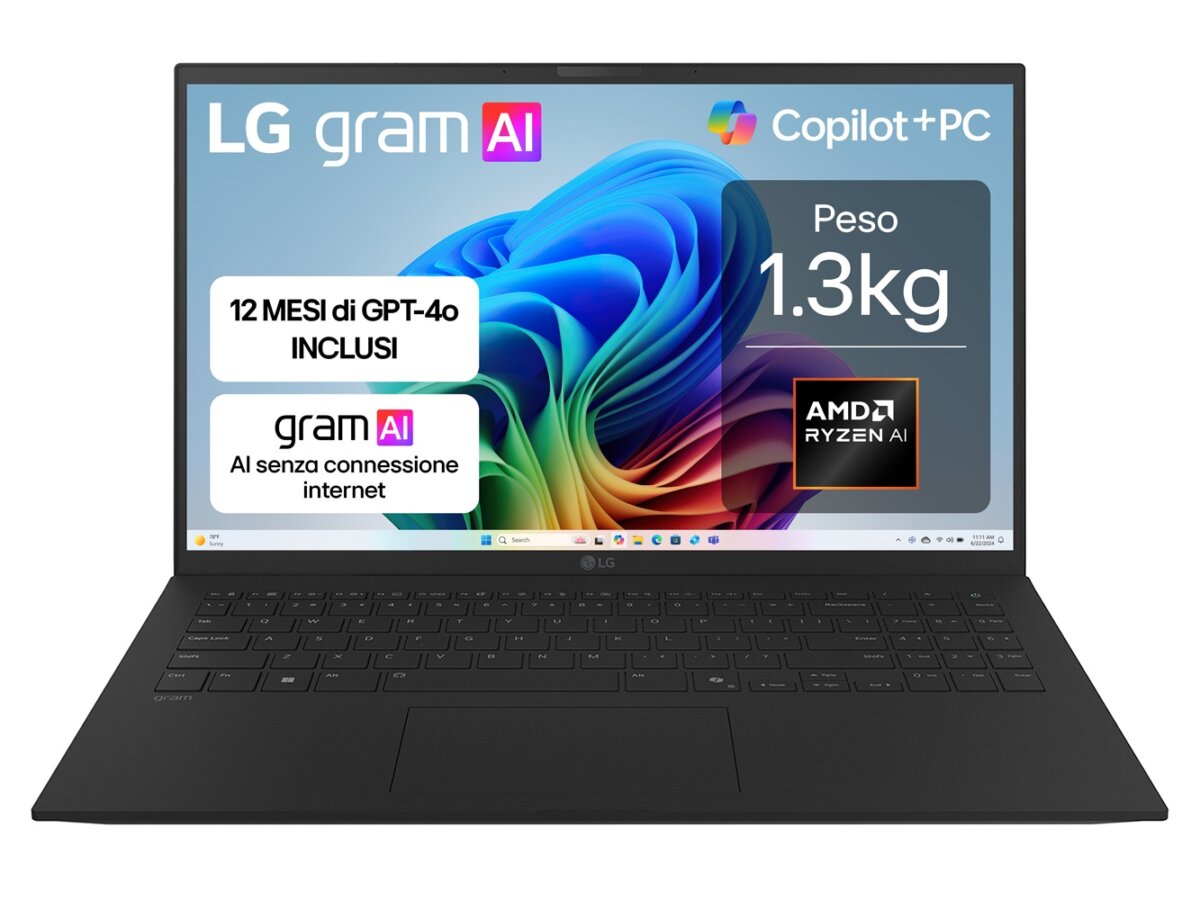 LG gram AI: il laptop con intelligenza artificiale e leggerezza in 15,6” 6 LG gram AI 15Z80T