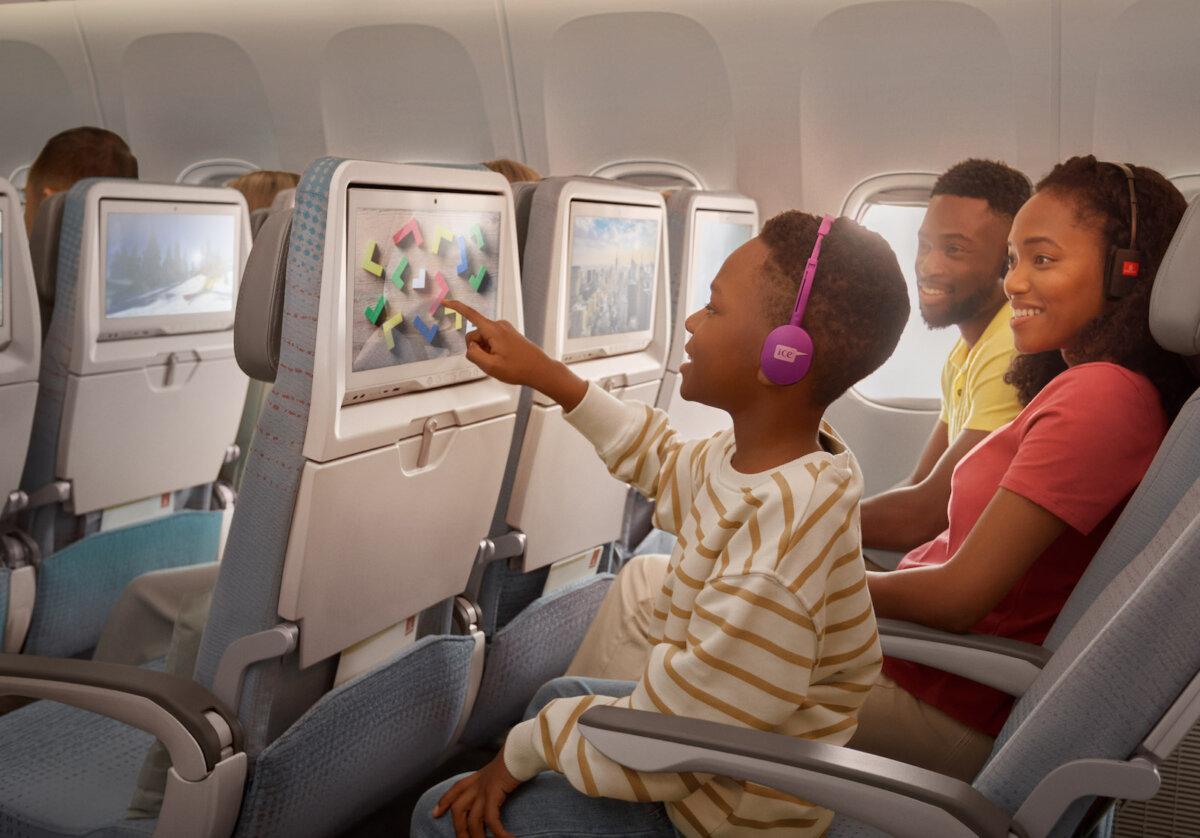 Bambini in aereo