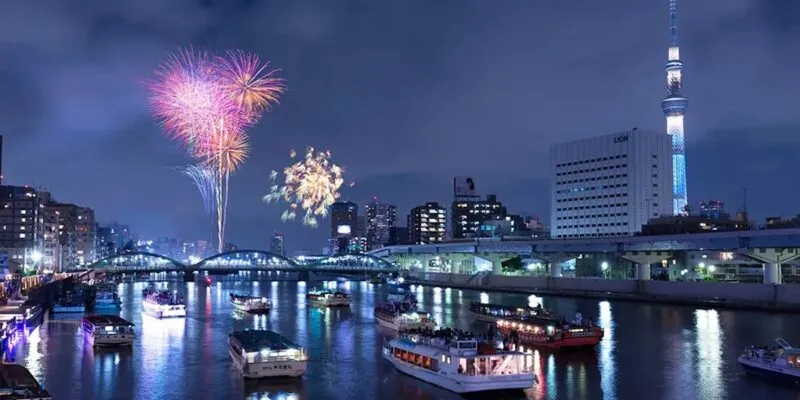 Cosa fare in Giappone in estate: i fuochi d’artificio a Tokyo hanabi dei matsuri 1 Festival fuochi d’artificio a Tokyo