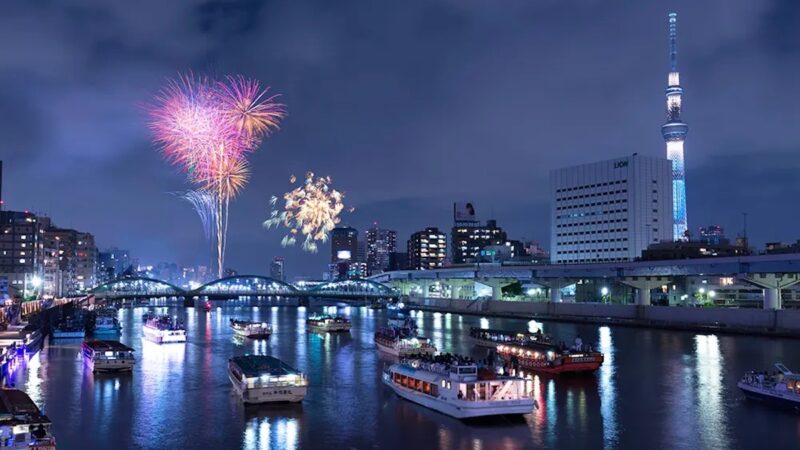 Festival fuochi d’artificio a Tokyo