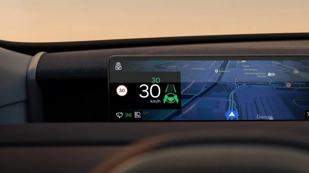 Display Volvo EX60 Elettrico