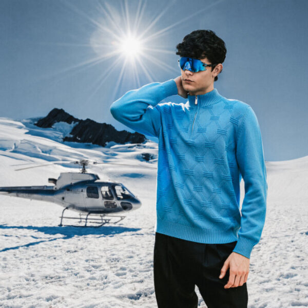 SVEVO Blue Altitude cachemire turchese elettrico